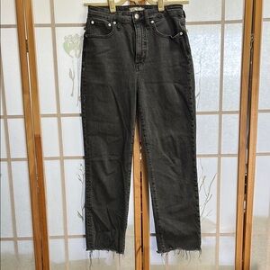 Madewell Black Curvy Perfect Vintage Straight Jean